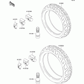 Схема узла: Шины для Kawasaki ZX1100 ZZ-R1100