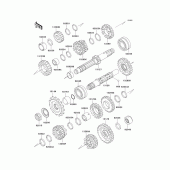 Схема вузла: Трансмісія для Kawasaki EN500 Vulcan 500 LTD