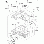 Схема вузла: Картер двигуна для Kawasaki ZR550 Zephyr