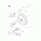 Схема вузла: Front wheel для Kawasaki ZX900 Ninja ZX-9R