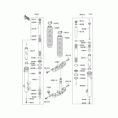 Схема вузла: Вилка передньої осі для Kawasaki KLX140 KLX140