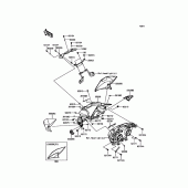 Схема вузла: Облицювальні елементи для Kawasaki ZR800 Z800 ABS