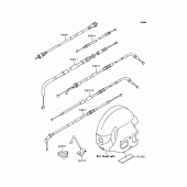 Схема вузла: Троси для Kawasaki ZR250 Balius-II