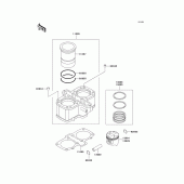 Схема вузла: Циліндр & Поршень для Kawasaki EN500 Vulcan 500 LTD