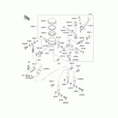 Схема узла: Передний тормозной цилиндр для Kawasaki ZX636 Ninja ZX-6R
