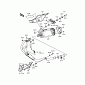 Схема вузла: Вихлопна система для Kawasaki EX300 Ninja 300 ABS