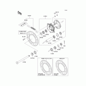 Схема узла: Rear hub(1/2) для Kawasaki KX250/ KX252 KX250F