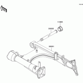 Схема вузла: Задній важіль (Маятник) для Kawasaki VN1500 VN1500 Drifter