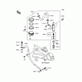 Схема узла: Задний тормозной цилиндр для Kawasaki ZR1200 ZRX1200 DAEG