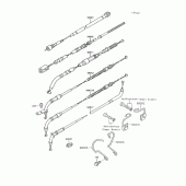 Схема вузла: Троси для Kawasaki VN750 Vulcan 750