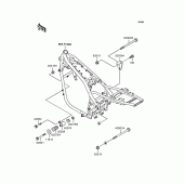 Схема узла: Крепление двигателя для Kawasaki ZR1100 Zephyr 1100RS