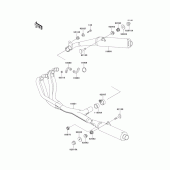 Схема вузла: Вихлопна система для Kawasaki ZX1100 GPZ1100