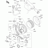 Схема вузла: Повітряний фільтр для Kawasaki VN800 Vulcan 800 Drifter