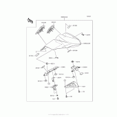 Схема вузла: Заглушка сидіння (Опція) для Kawasaki EX650 Ninja 650