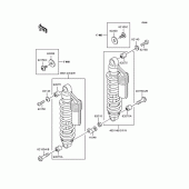 Схема вузла: Підвіска/задній амортизатор для Kawasaki ZR400 Zephyr