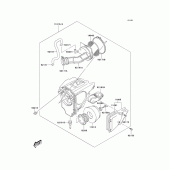 Схема узла: Воздушный фильтр для Kawasaki KLX125 KLX125L