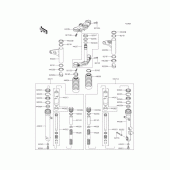 Схема вузла: Вилка передньої осі (LEFA) для Kawasaki BJ250 Estrella