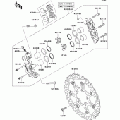 Схема вузла: Переднє гальмо для Kawasaki ZX1000 Ninja ZX-10R