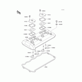 Схема узла: Клапанная крышка для Kawasaki ZX1100 GPZ1100