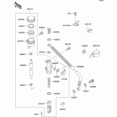 Схема узла: Задний тормозной цилиндр для Kawasaki ZX750 ZXR750
