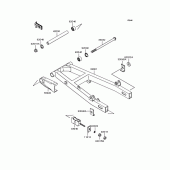 Схема вузла: Задній важіль (Маятник) для Kawasaki EL250 Eliminator 250LX