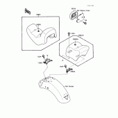 Схема узла: Сиденье для Kawasaki VN1500 Vulcan 88