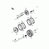 Схема узла: Сцепление для Kawasaki KX250/ KX252 KX250F