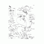 Схема вузла: Паливний бак для Kawasaki VN900 Vulcan 900 Custom