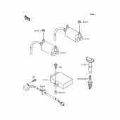 Схема вузла: Котушка запалювання для Kawasaki KLE250 Anhelo