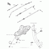 Схема вузла: Троси для Kawasaki KLZ1000 Versys 1000 LT