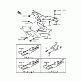 Схема вузла: Side covers (ZX400-L3) для Kawasaki ZX400 ZXR400