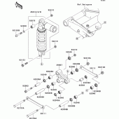 Схема узла: Подвеска/задний амортизатор для Kawasaki ZR750 Z750R
