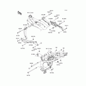 Схема вузла: Кріплення двигуна для Kawasaki ZR750 Z750R ABS