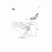 Схема узла: Переднее крыло для Kawasaki KLX150 KLX150L