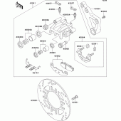 Схема узла: Задний тормозной суппорт для Kawasaki ZX600 ZZ-R600