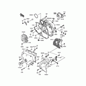 Схема вузла: Кришка двигуна для Kawasaki BJ250