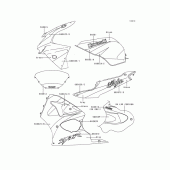 Схема вузла: Decals(green/gray) для Kawasaki ZX600 Ninja ZX-6R