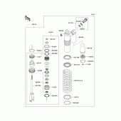Схема вузла: Задній амортизатор для Kawasaki KX250/ KX252 KX250F