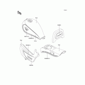 Схема вузла: Decals(en500-a2/a3)(red/gray) для Kawasaki EN500 Vulcan 500