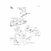 Схема узла: Задний фонарь (Стоп-сигнал) для Kawasaki EX400 Ninja 400R ABS