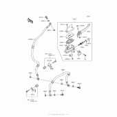 Схема узла: Передний тормозной цилиндр для Kawasaki EX650 Ninja 650