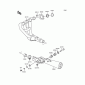 Схема вузла: Вихлопна система для Kawasaki ZR400 Zephyr X