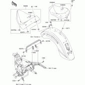 Схема вузла: Сидіння для Kawasaki VN1600 VN1600 Classic