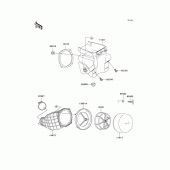 Схема узла: Воздушный фильтр для Kawasaki KX500