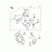 Схема вузла: Заднє гальмо (ZR400-G6/G7) для Kawasaki ZR400 Zephyr X