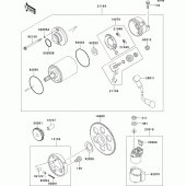 Схема вузла: Starter motor для Kawasaki ZX600 ZZ-R600