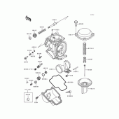 Схема узла: Комплектующие карбюратора для Kawasaki ZX600 Ninja ZX-6