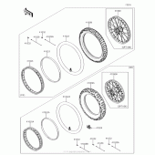 Схема узла: Колеса (Шины) для Kawasaki KLX140 KLX140L