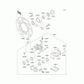 Схема вузла: Заднє гальмо для Kawasaki ZX1100 ZZ-R1100