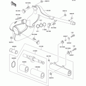 Схема вузла: Вихлопна система для Kawasaki KX500